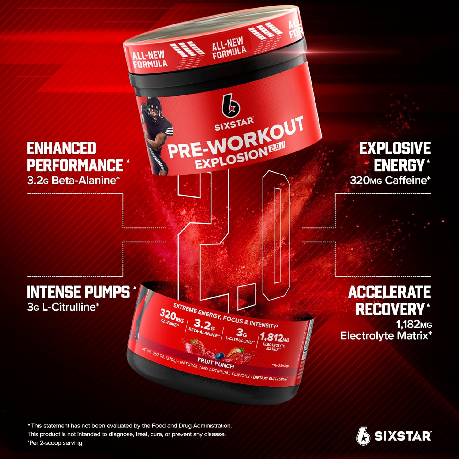 Six Star Pre-Workout Powder for Men & Women - Image 2