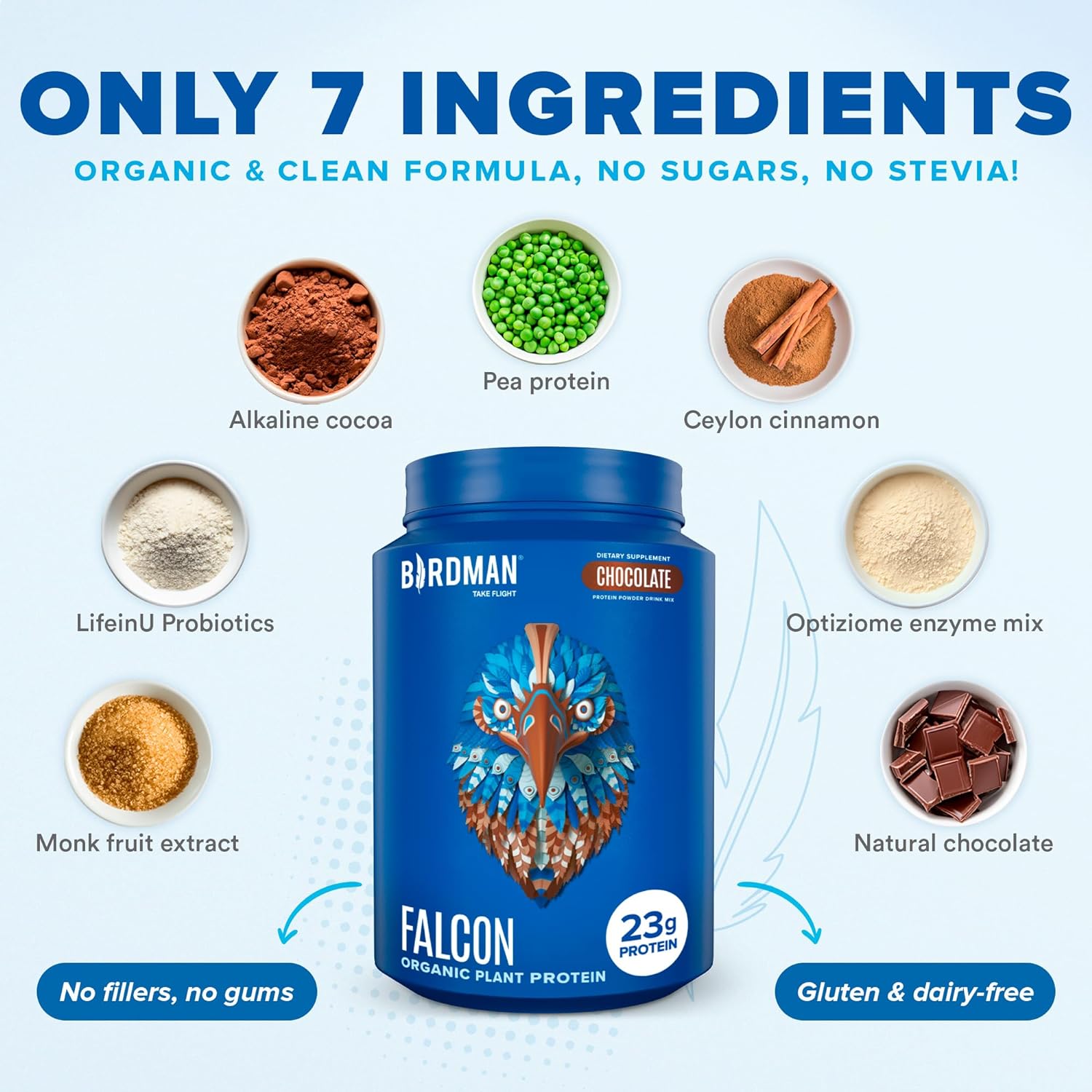 BIRDMAN Falcon Vegan Protein Powder Organic - Image 2
