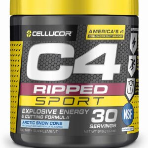 C4 Ripped Sport Pre Workout Powder Arctic Snow Cone