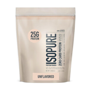 Isopure Unflavored Protein, Whey Isolate, 25g Protein