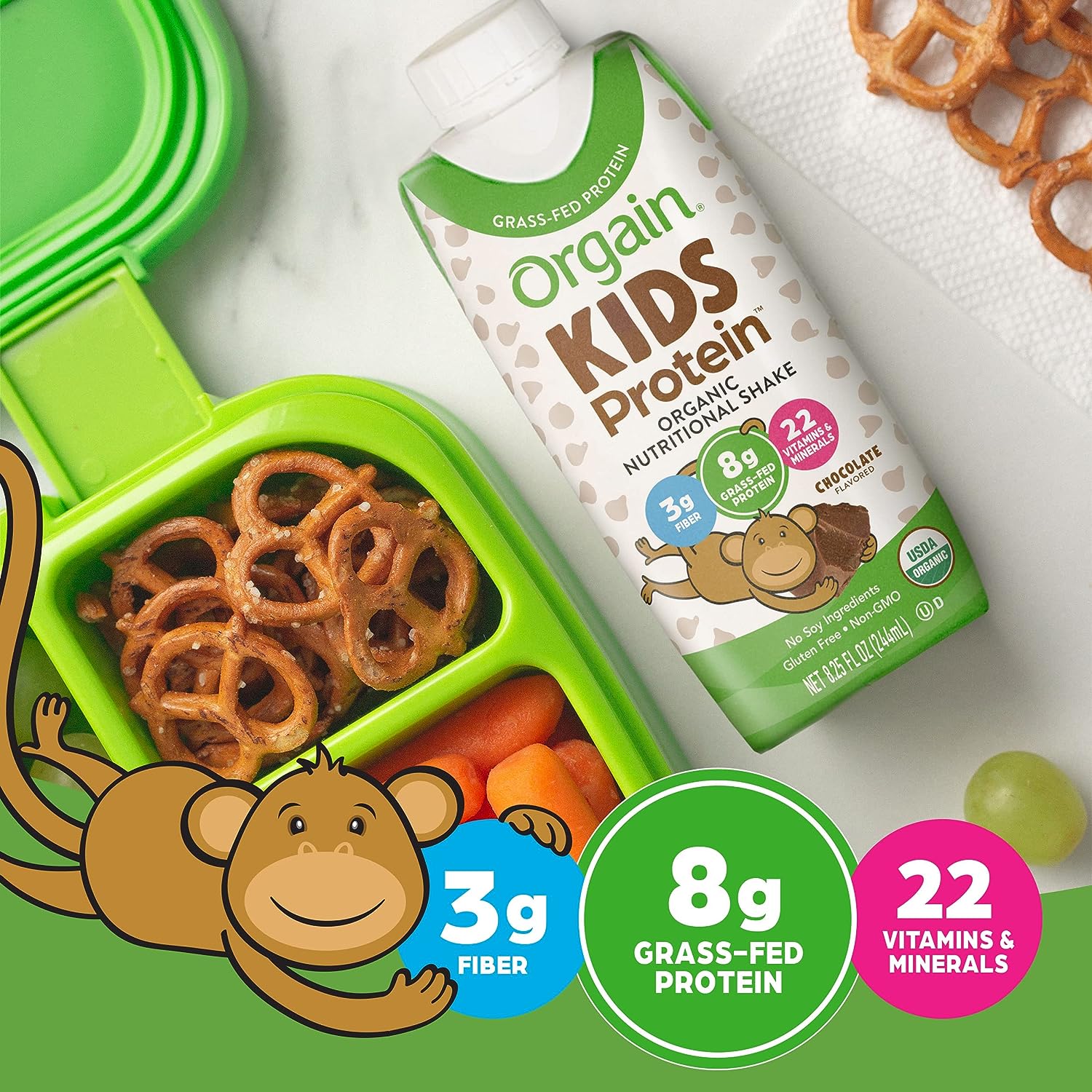 Orgain Organic Kids Nutritional Protein Shake, Chocolate - Image 2