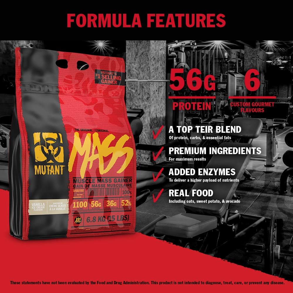 Mutant Mass Weight Gainer Protein Powder, Build Muscle Size & Strength - Image 2