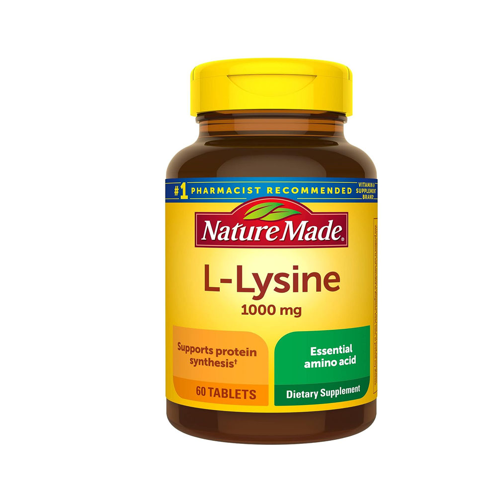 Nature Made L-Lysine 1000 mg, Dietary Supplement, 60 Tablets